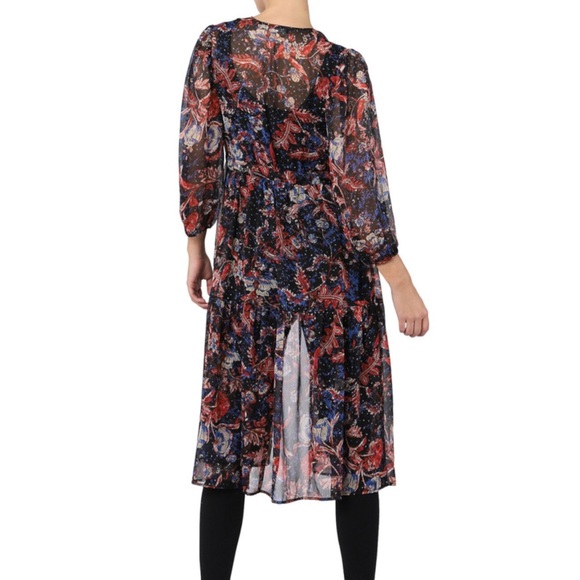 NWT Dex Black Tape Floral Paisley Kimono - Picture 2 of 9